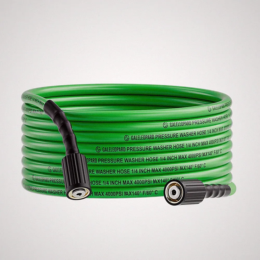 Pressure Washer Hose 25 FT x 1/4 Inch 4000 PSI Kink Resistant Power Green