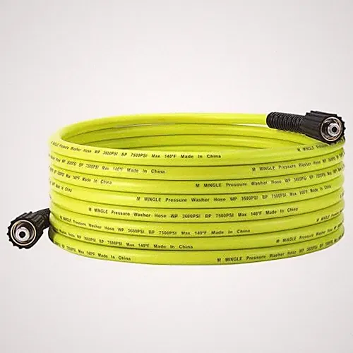 Pressure Washer Hose 25 FT x 1/4" - Replacement Power Wash Hose with M22 14mm...