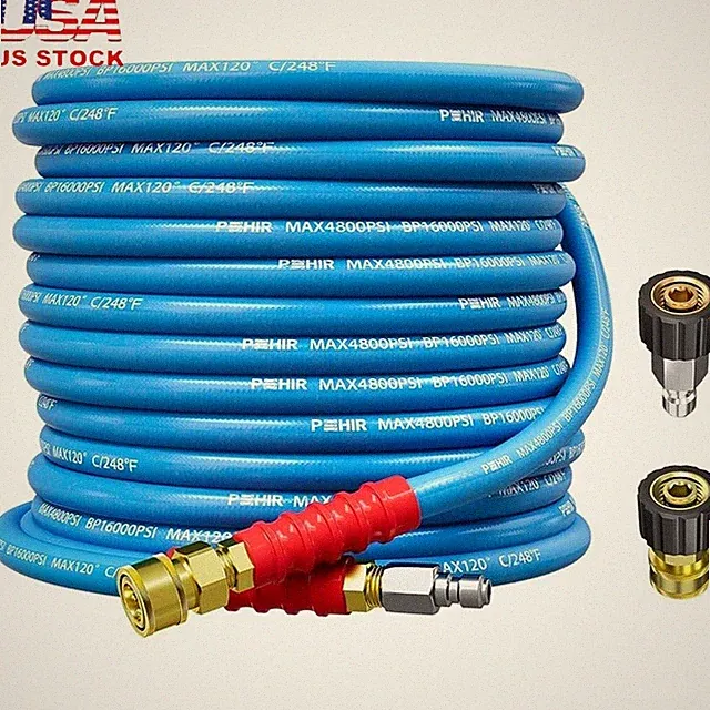 Pressure Washer Hose 3/8 Inch Heavy Duty 16000 PSI Kink Resistant Durable New