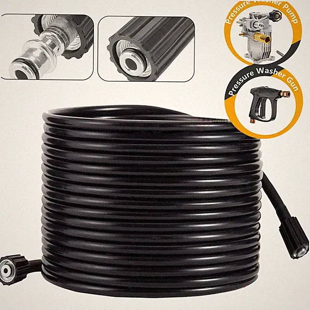 Pressure Washer Hose 3200PSI High Power Pump Cleaner Extension Pipe 1/4 M22-14mm