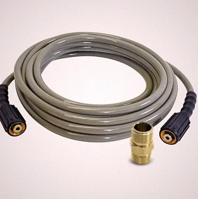Pressure Washer Hose 3300 PSI 25 Feet 1/4 Inch M22 Fittings Cold Water Use Kink