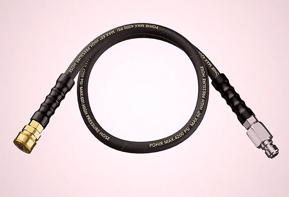 Pressure Washer Hose 5 FT Whip Hose with 3/8 Inch Quick Connect Adapter Set