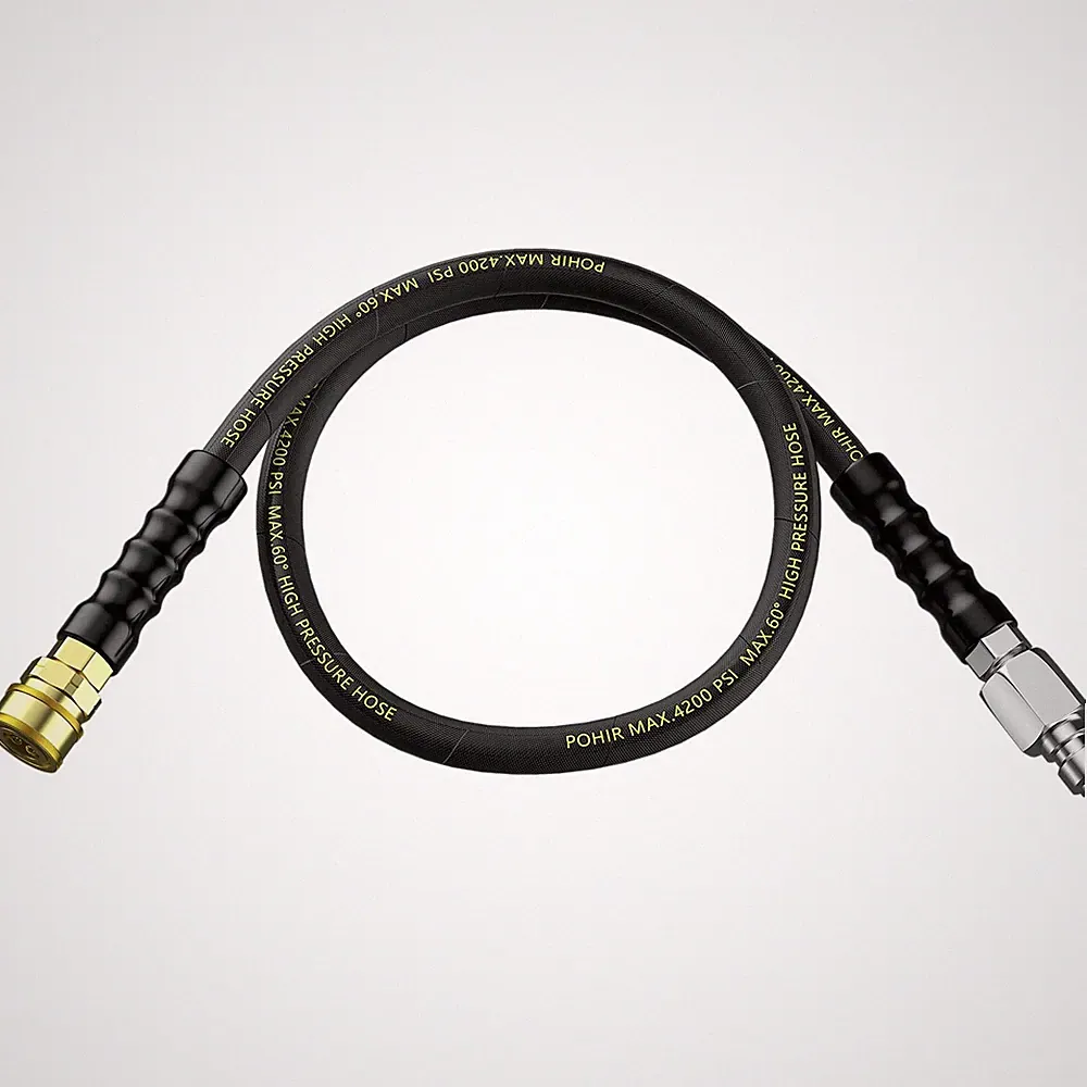 Pressure Washer Hose 5 FT Whip Hose with 3/8 Inch Quick Connect Adapter Set