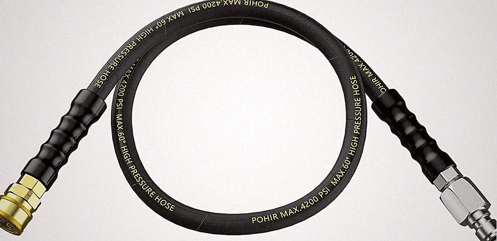 Pressure Washer Hose - 5 FT Whip with 3/8 Quick 5FT Black