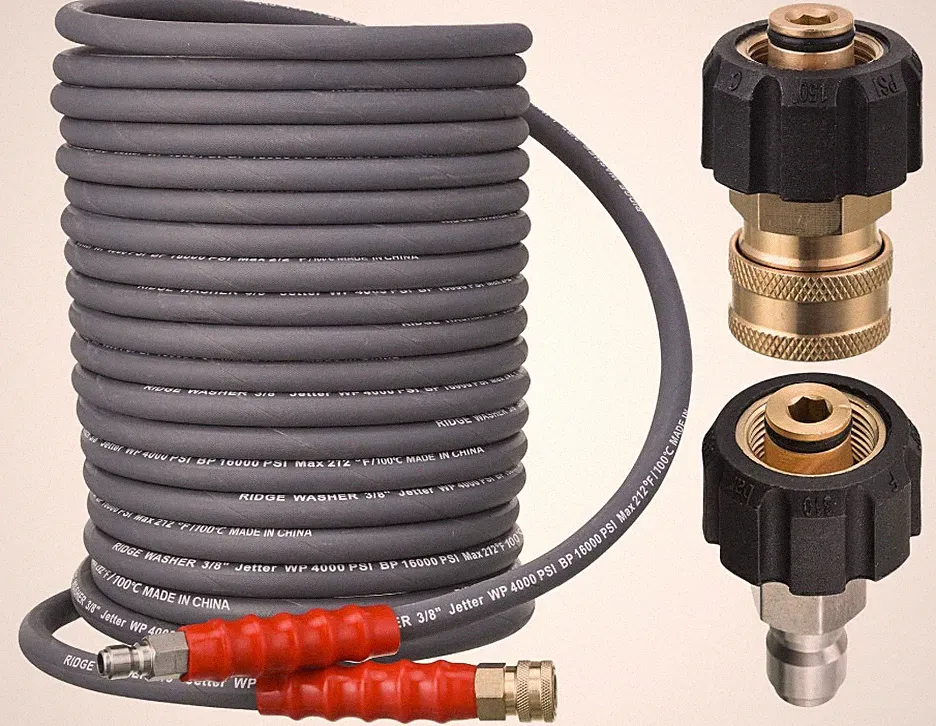 Pressure Washer Hose 50 Feet X 3/8 Inch for Hot and Cold Water
