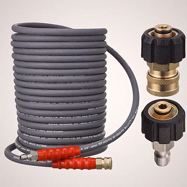 Pressure Washer Hose 50 Feet X 3/8 Inch for Hot and Cold Water, with M22 14 m...