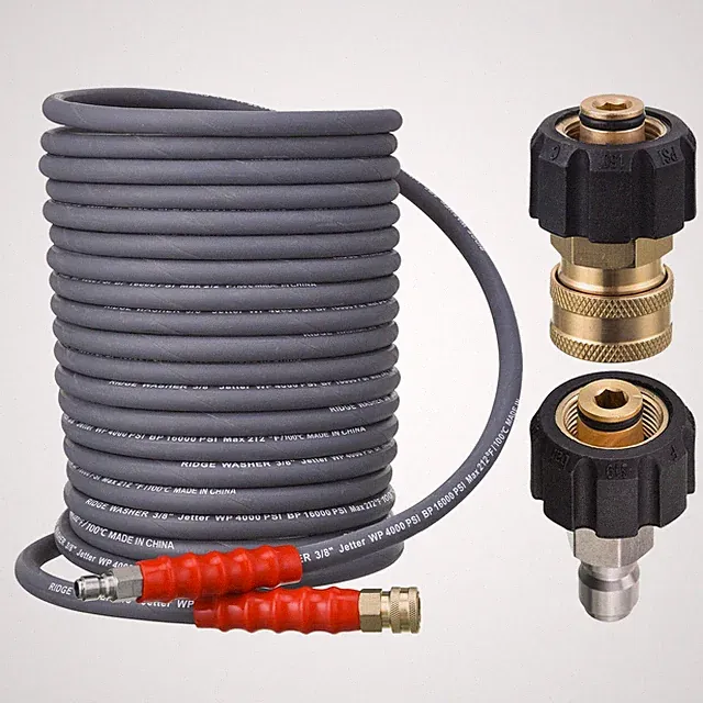 Pressure Washer Hose 50 Feet X 3/8 Inch for Hot and Cold Water, with M22 14 mm