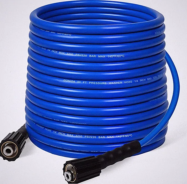 Pressure Washer Hose 50 FT 1/4" ID, Kink Resistant Power Washer Hose with M22 Fi