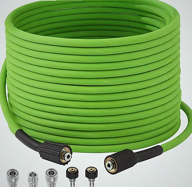 Pressure Washer Hose 50 FT, 1/4" ID Steel Braided Power Washer Hose