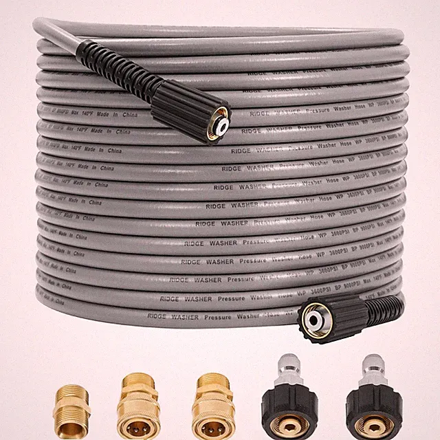 Pressure Washer Hose 50 FT 1/4 Inch M22 Fitting Kink Resistant 3600 PSI