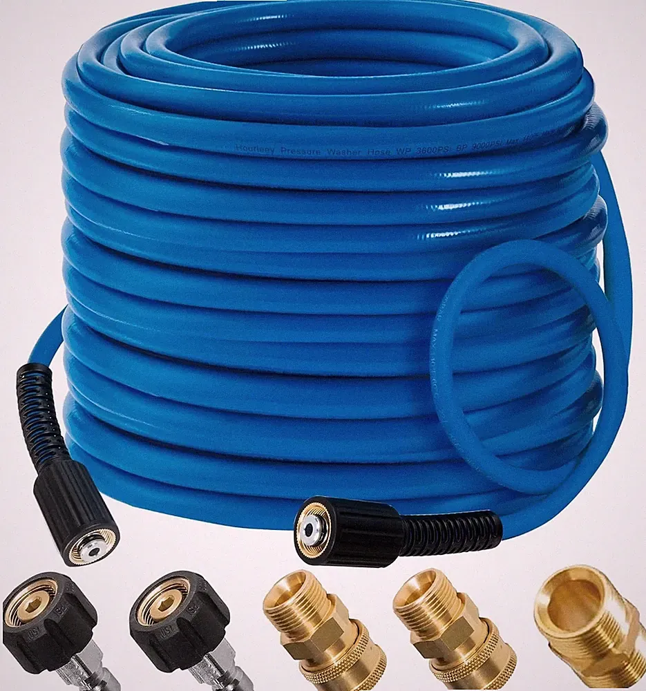 Pressure Washer Hose 50 FT, 3600 PSI Flexible Kink Resistant Power Washer Hose R