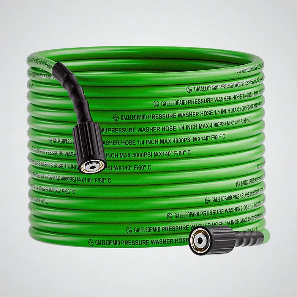 Pressure Washer Hose 50 FT x 1/4 Inch 4000 PSI Kink Resistant Power Green