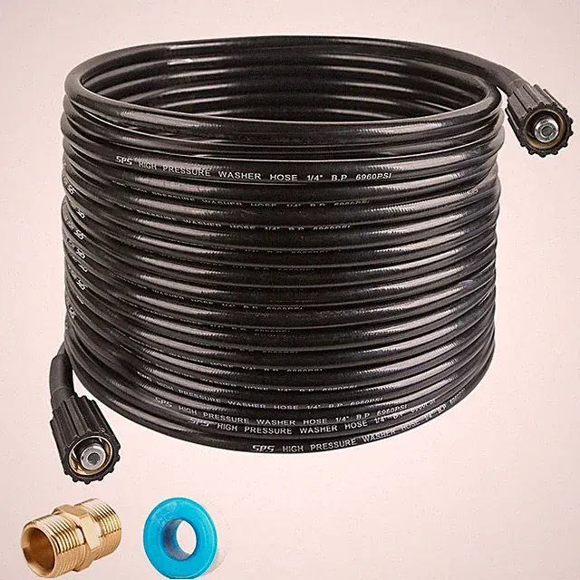 Pressure Washer Hose 50 Ft X 1/4 Inch Replacement Power Washer Hose For Most Bra