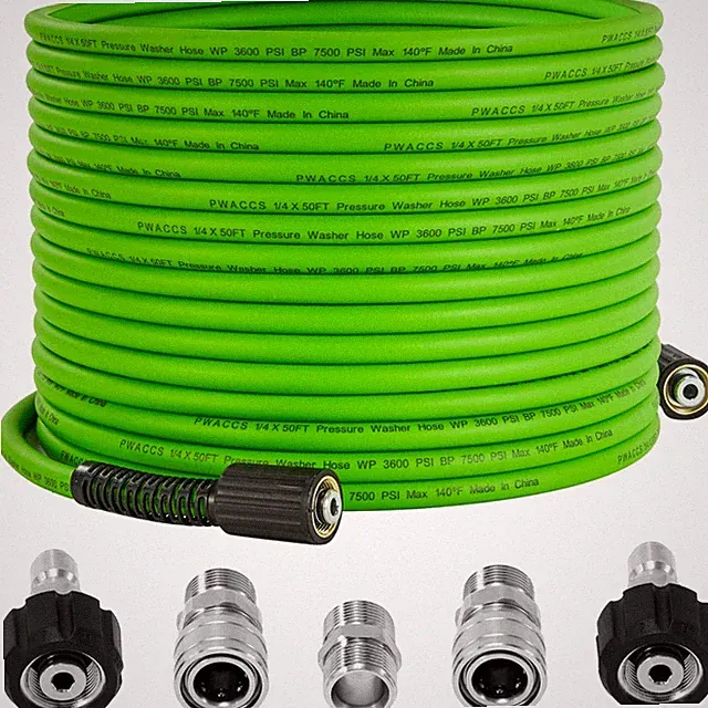 Pressure Washer Hose 50 FT x 1/4", Power Washer Hose Kink Resistant, Universa...