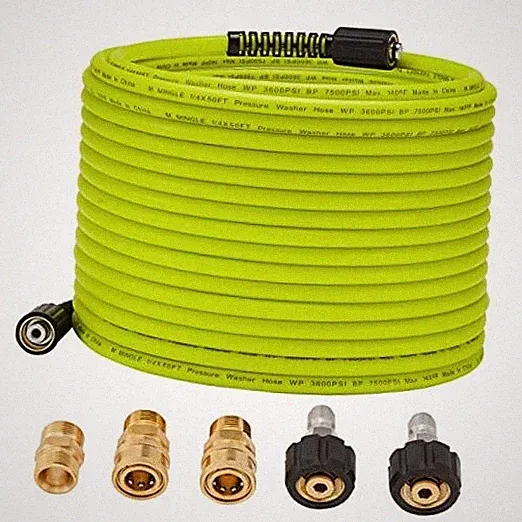 Pressure Washer Hose 50 FT x 1/4" - Replacement Power Wash 1/4" 50 FT Standard