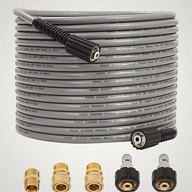 Pressure Washer Hose 50FT, 1/4 Inch Power Washer Hose with M22 14 Fitting, Ki...