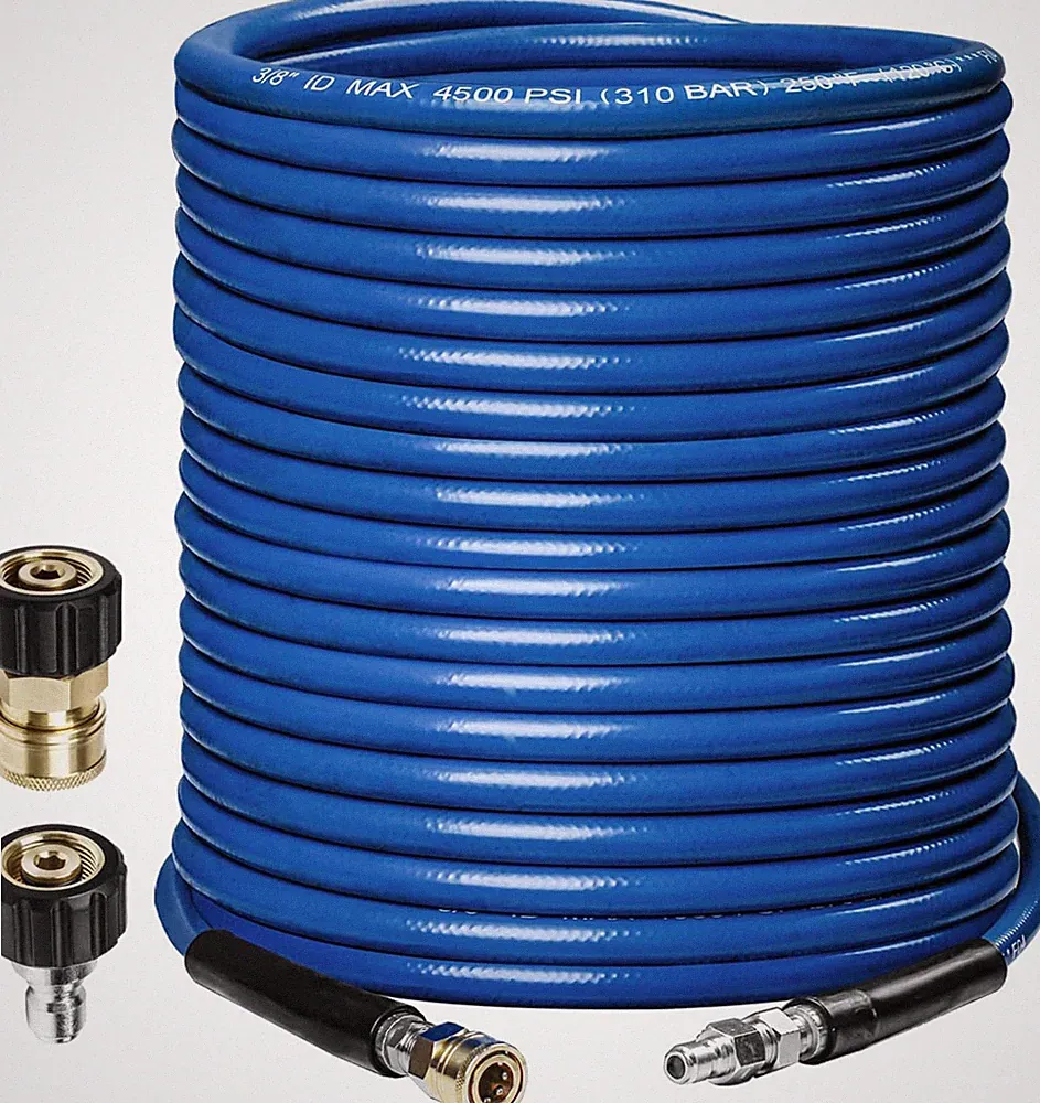 Pressure Washer Hose 50Ft 3/8",4500PSI Wear Resistant Replacement Hose for Gas&E