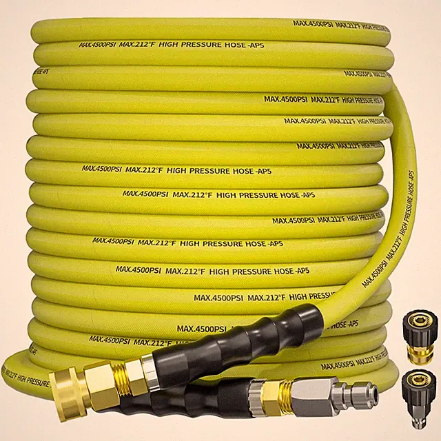 Pressure Washer Hose 50FT 3/8" for Cold and Hot Water 212°F, with Swivel Quick