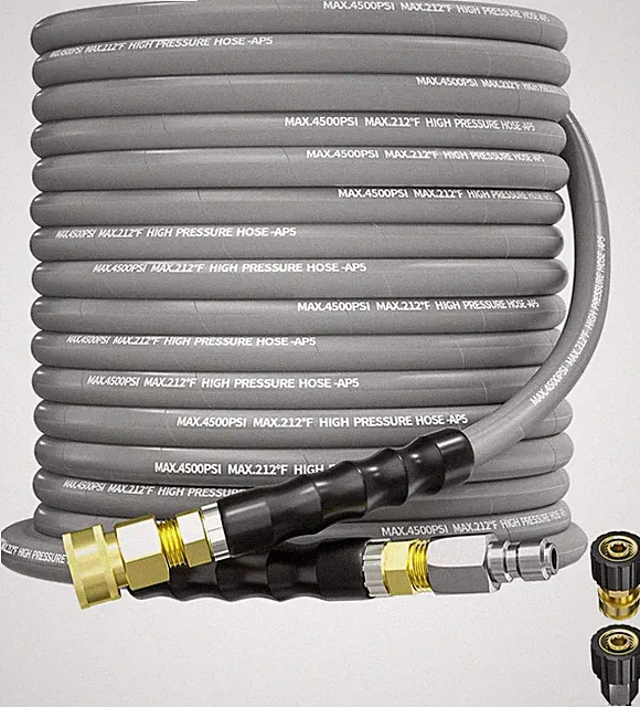 Pressure Washer Hose 50FT 3/8" Steel Wire Braided Swivel Quick Connect for