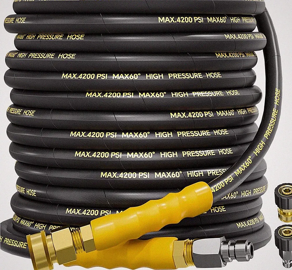 Pressure Washer Hose 50Ft 4200PSI M22 for Electric Gas Hot Cold Water