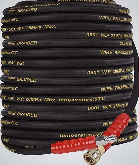 Pressure Washer Hose 50FT with 3/8 Inch Quick Connect, High Tensile Wire Braided