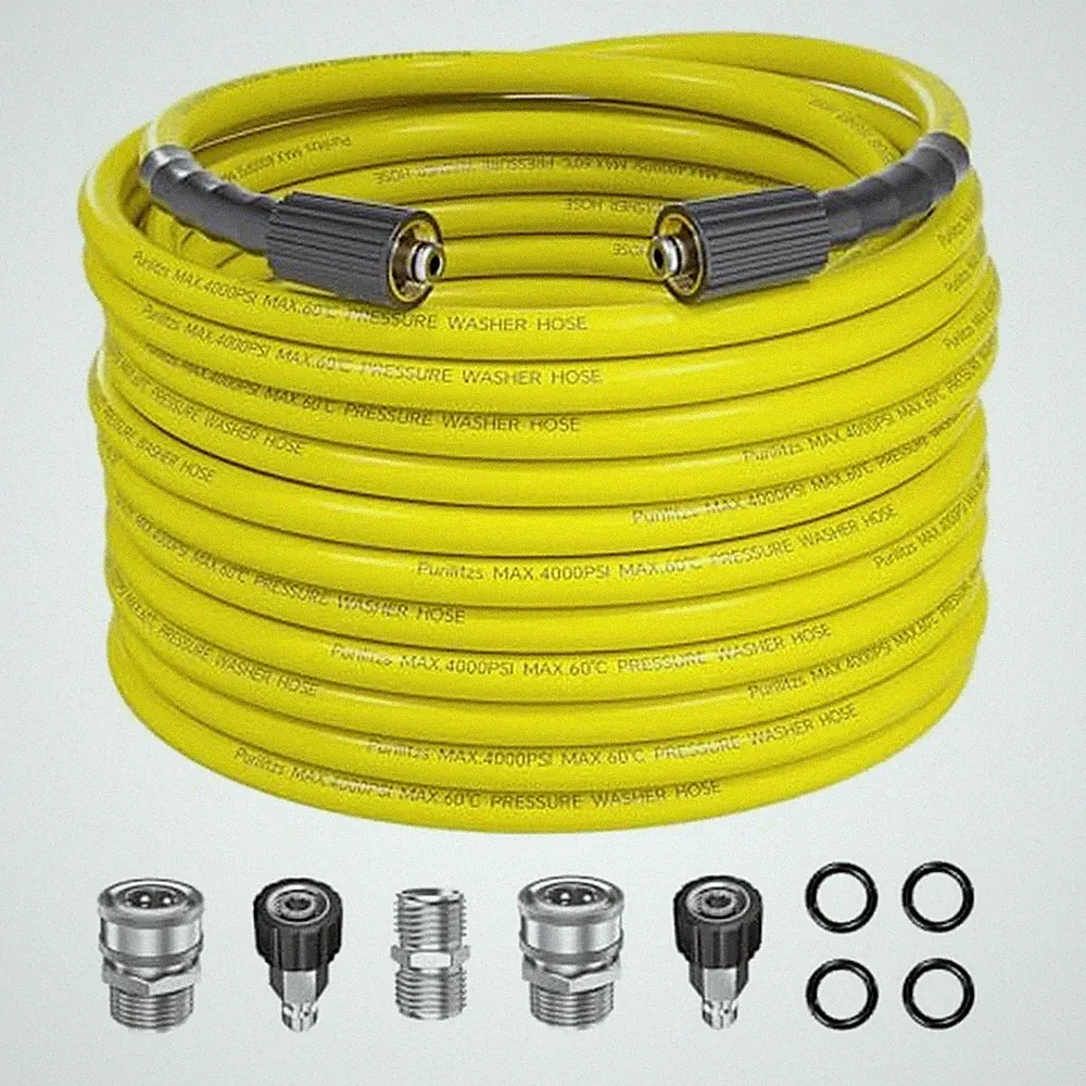 yellow pressure washer hose 3/8