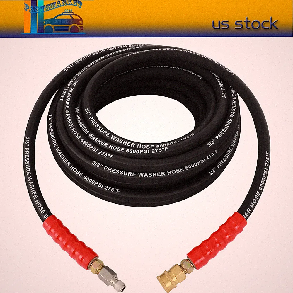 Pressure Washer Hose 6000 PSI 3/8" x 50ft R2 Rating Free Shipping