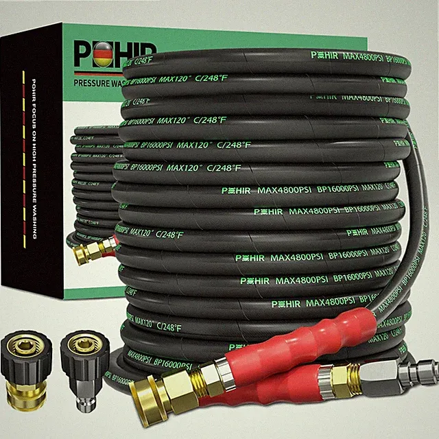 Pressure Washer Hose 70 FT×3/8 Inch 4800psi for Cold and Hot Water Max 248°F