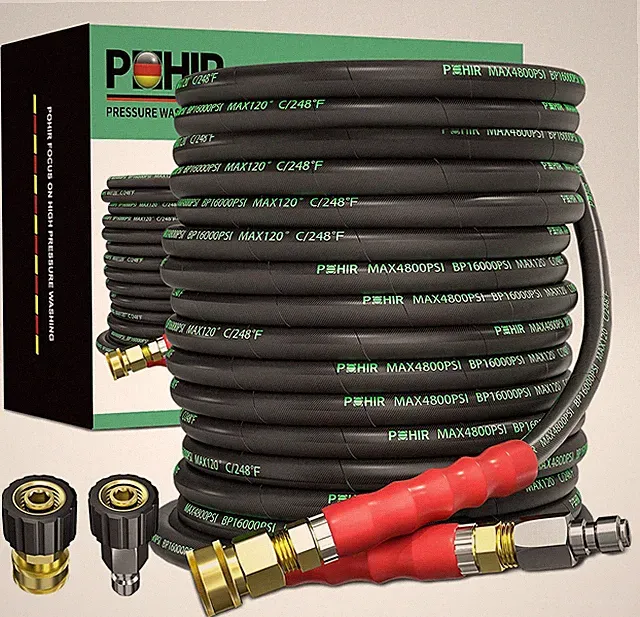 Pressure Washer Hose 70 FT×3/8 Inch 4800Psi for Cold and Hot Water Max 248°F wit