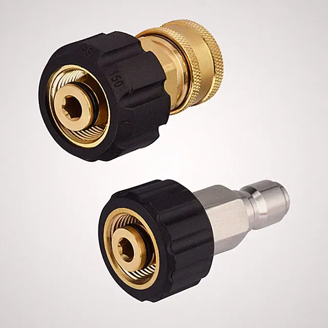 Pressure Washer Hose Adapter Set M22 to 3/8 Quick Connect 5000 PSI