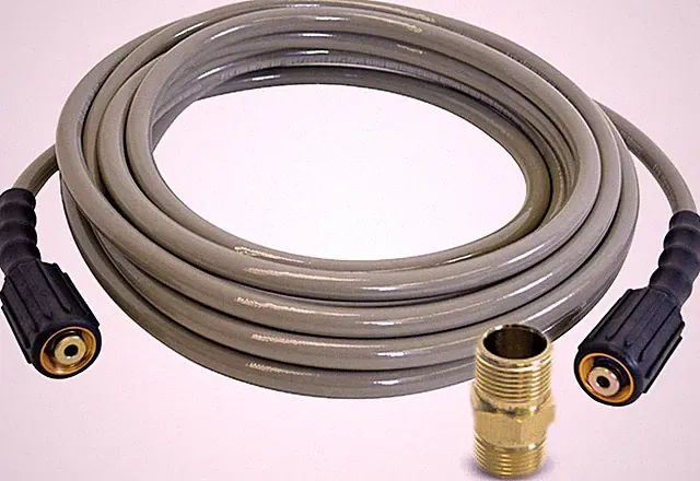 Pressure Washer Hose Cold Water Use 1/4 Inch By 25 Feet Polyester Natural NEW