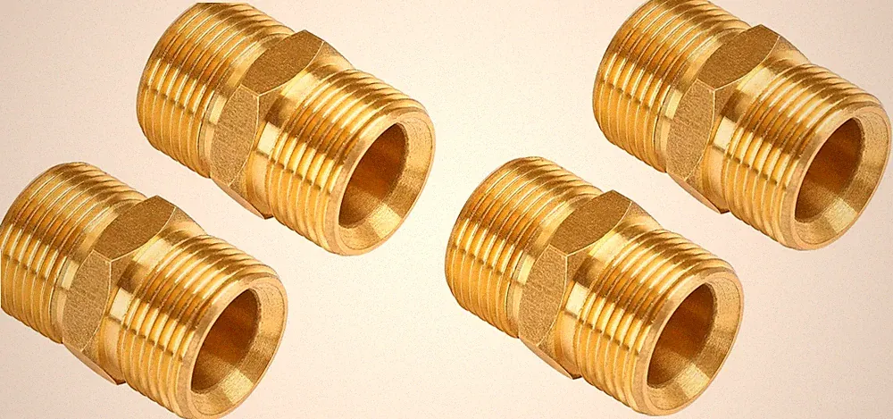 Pressure Washer Hose Connector, Solid Brass Double M22-14mm Male Coupler, Pre...