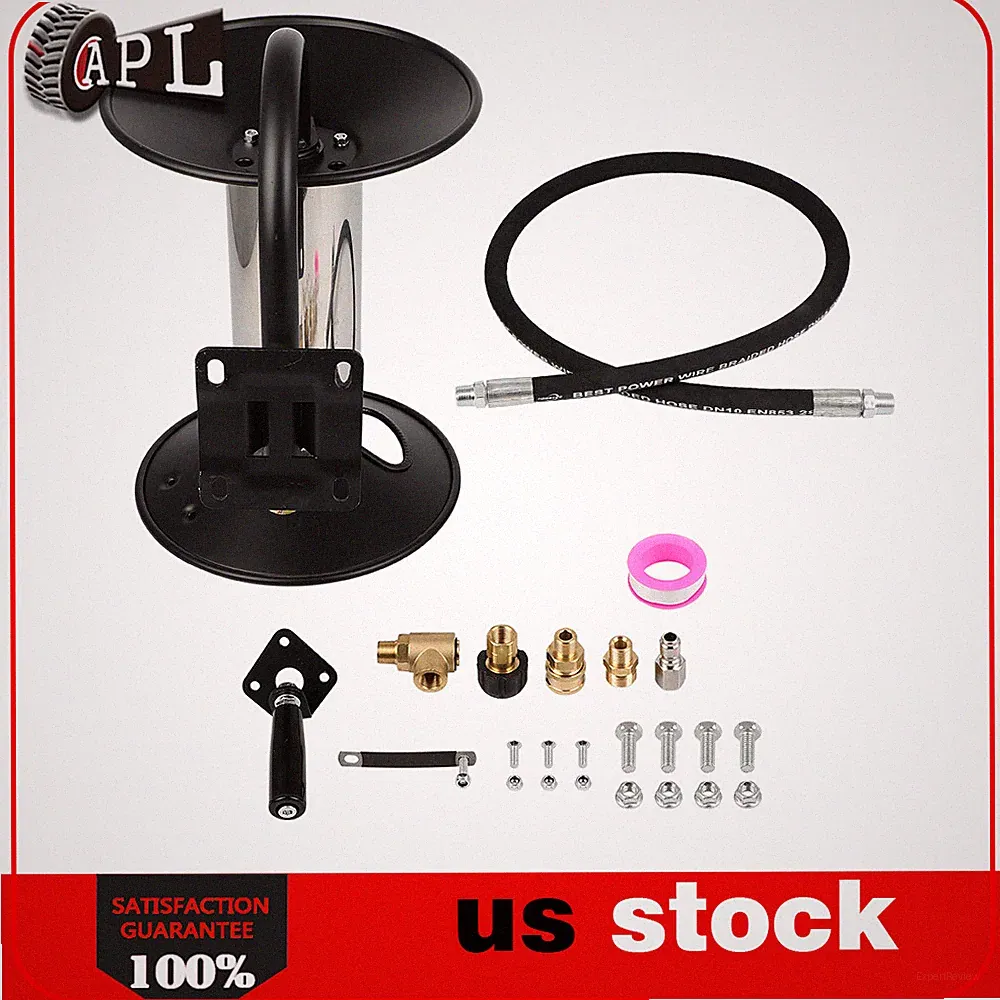 Pressure Washer Hose Reel 100 FT Heavy Duty Steel Hose Reel for Power Washer