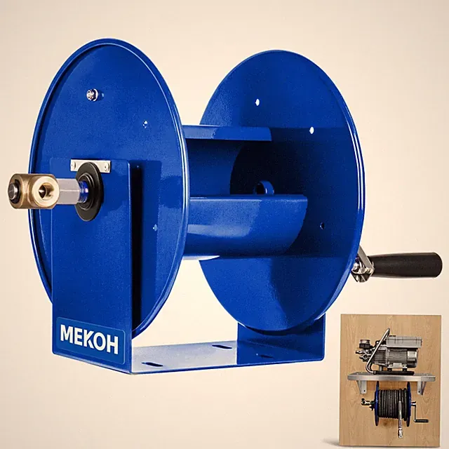 Pressure Washer Hose Reel 100FTx3/8”, 200FTx1/4” Manual Power Washer Hose Ree...