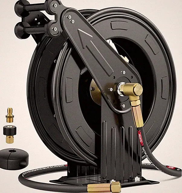 Pressure Washer Hose Reel, 3/8" X 50 Ft Retractable Pressure Washer Reel (Reel O