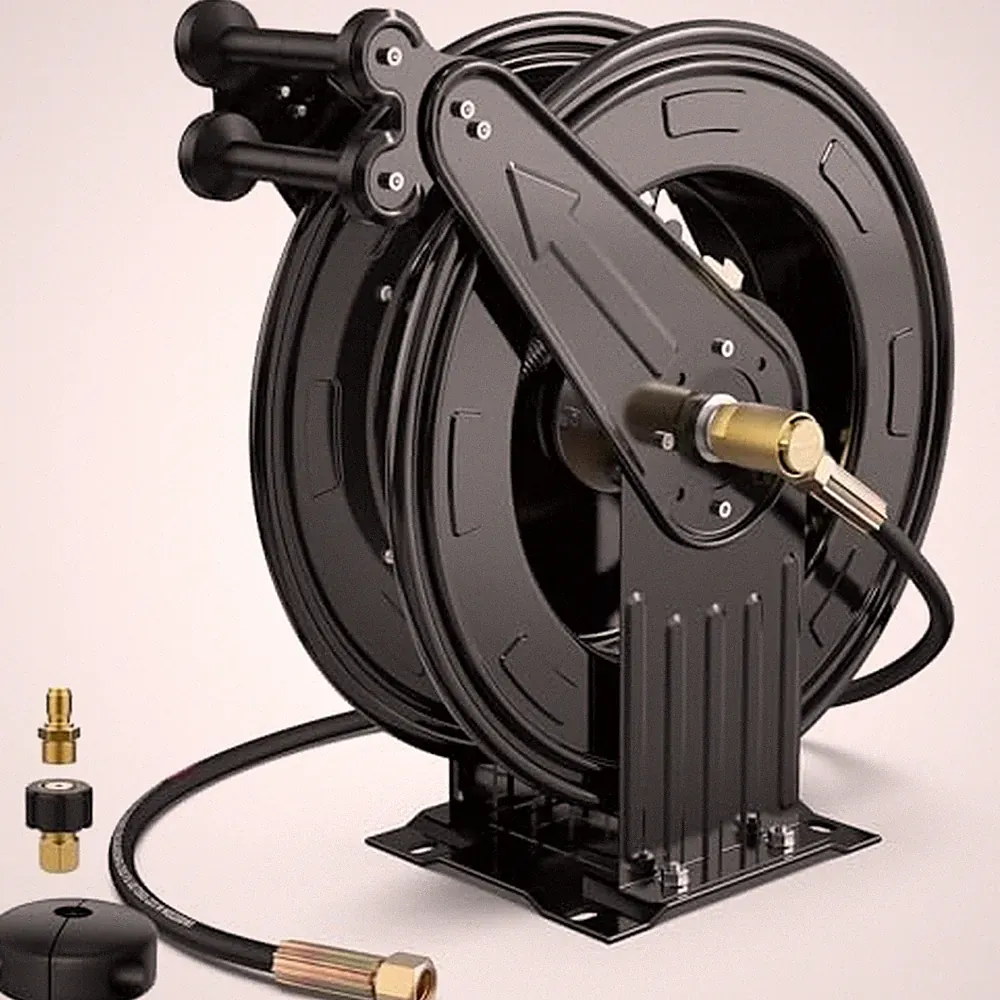 Pressure Washer Hose Reel 3/8" x 50 ft, Retractable Reel Only 3/8 inch x 50ft