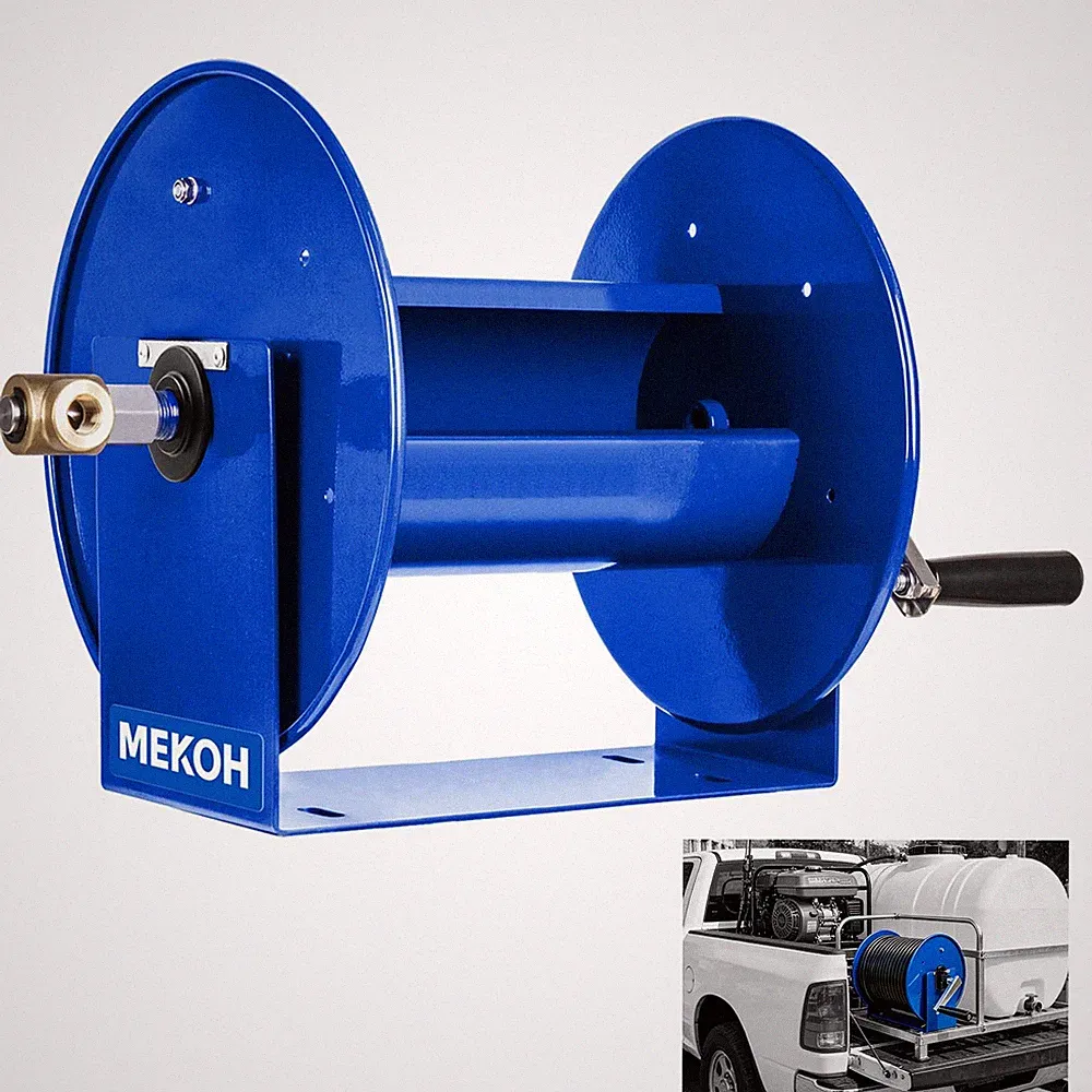 Pressure Washer Hose Reel 300FTx3 300FTx1 14mm 4500PSI Heavy Duty MEKOH Manual