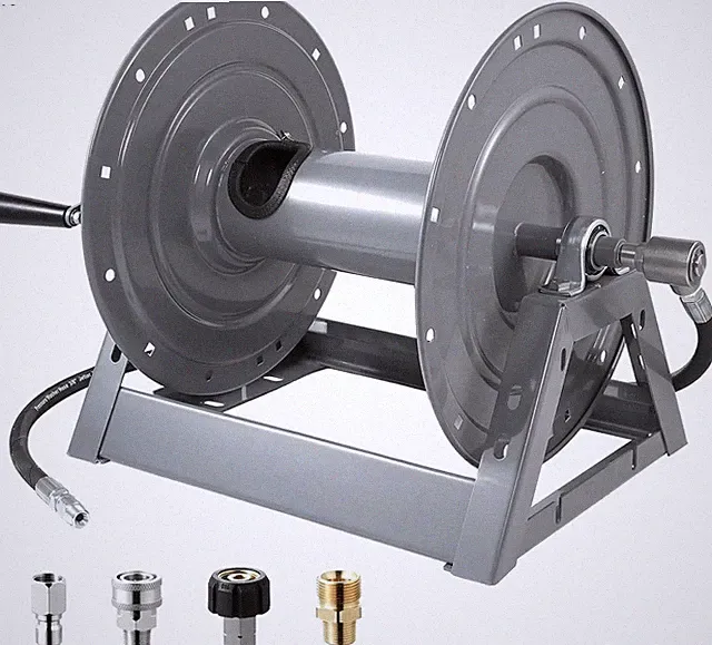Pressure Washer Hose Reel,300FTx3/8"Heavy Duty Hose Reel,Manual Crank Hose Reel