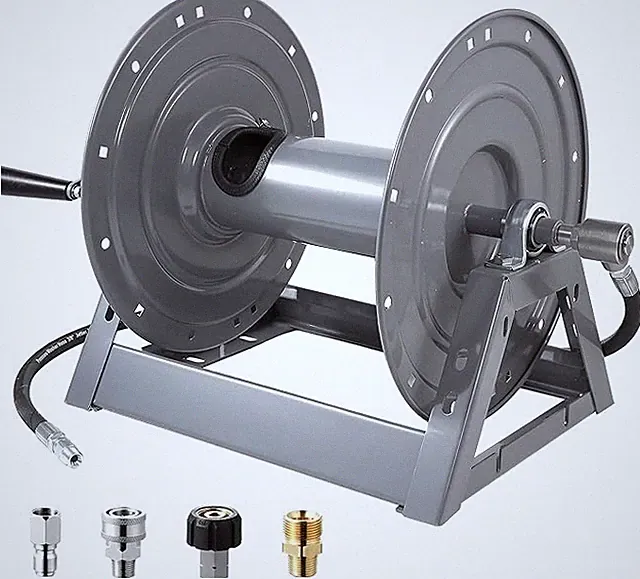 Pressure Washer Hose Reel,300FTx3/8"Heavy Duty Hose Reel,Manual Crank Hose Reel