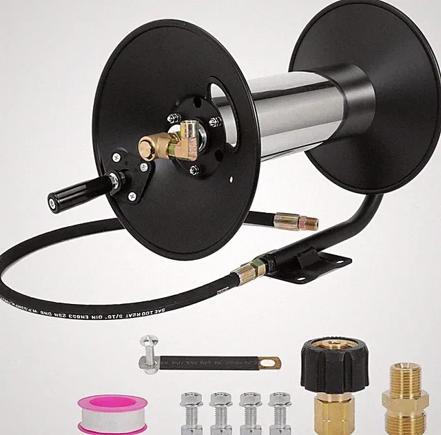 Pressure Washer Hose Reel Power Washer Hose Reel 3/8" NPT Outlet Pipe Heavy Duty