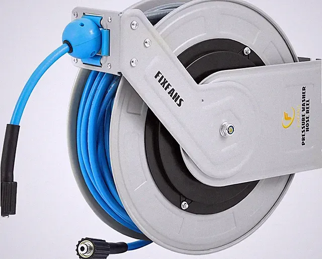 Pressure Washer Hose Reel W/ Hose 1/4"×100ft Auto Rewind 3600PSI