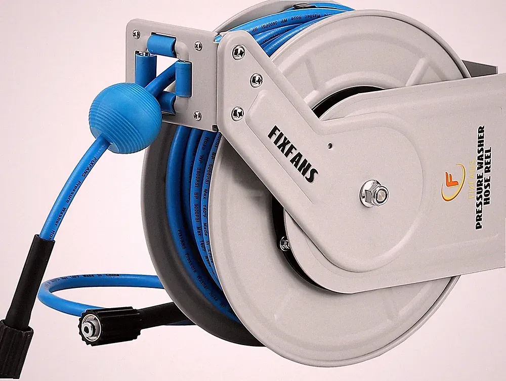 Pressure Washer Hose Reel with Hose, 1/4" × 60Ft, Retractable | Power Washer Hos