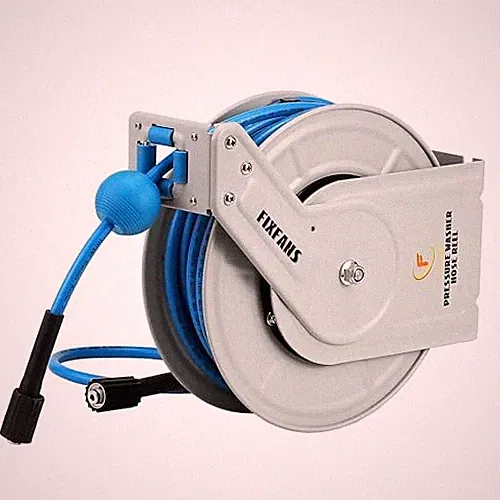 Pressure Washer Hose Reel with Hose, 1/4" × 60ft Retractable Power Washer Hose