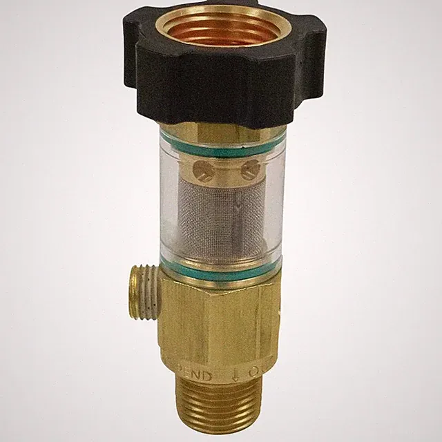 Pressure Washer Inlet Filter 3/4" Garden Hose 1/2" NPT Screen 1/4" Bypass Brass