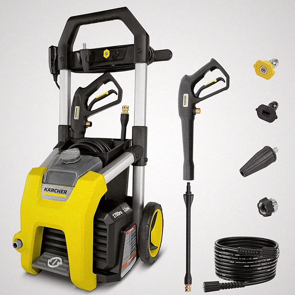 Pressure Washer K1700, CETA Certified, 3 Spray Nozzles, Detergent Tank, for C...