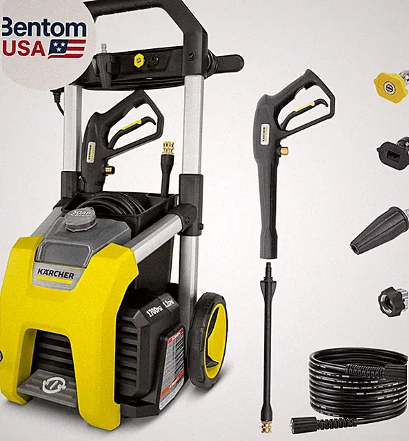 Pressure Washer K1700, CETA Certified, 3 Spray Nozzles, Detergent Tank, for Cars