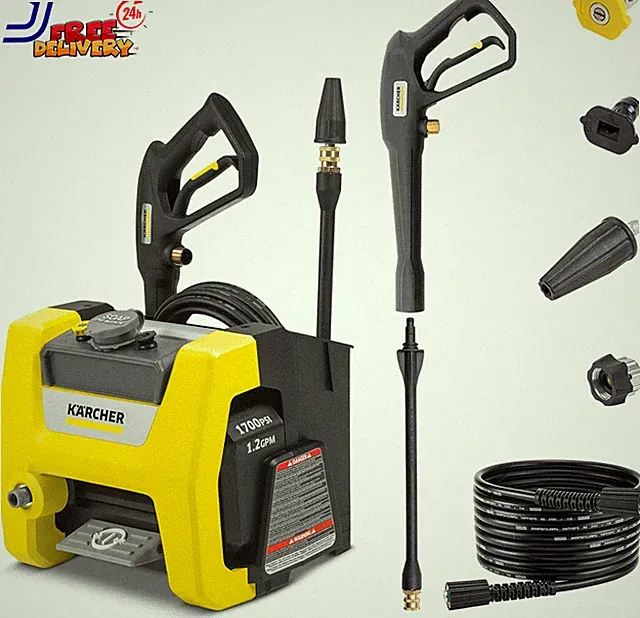 Pressure Washer K1700 Cube Max 2125 PSI 3 Spray Nozzles Detergent Tank for Cars