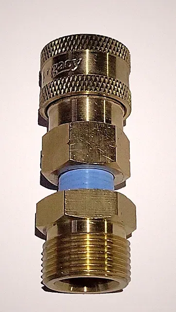 Pressure Washer M22-14mm x Male x 1/4 Brass Coupler - Karcher Style