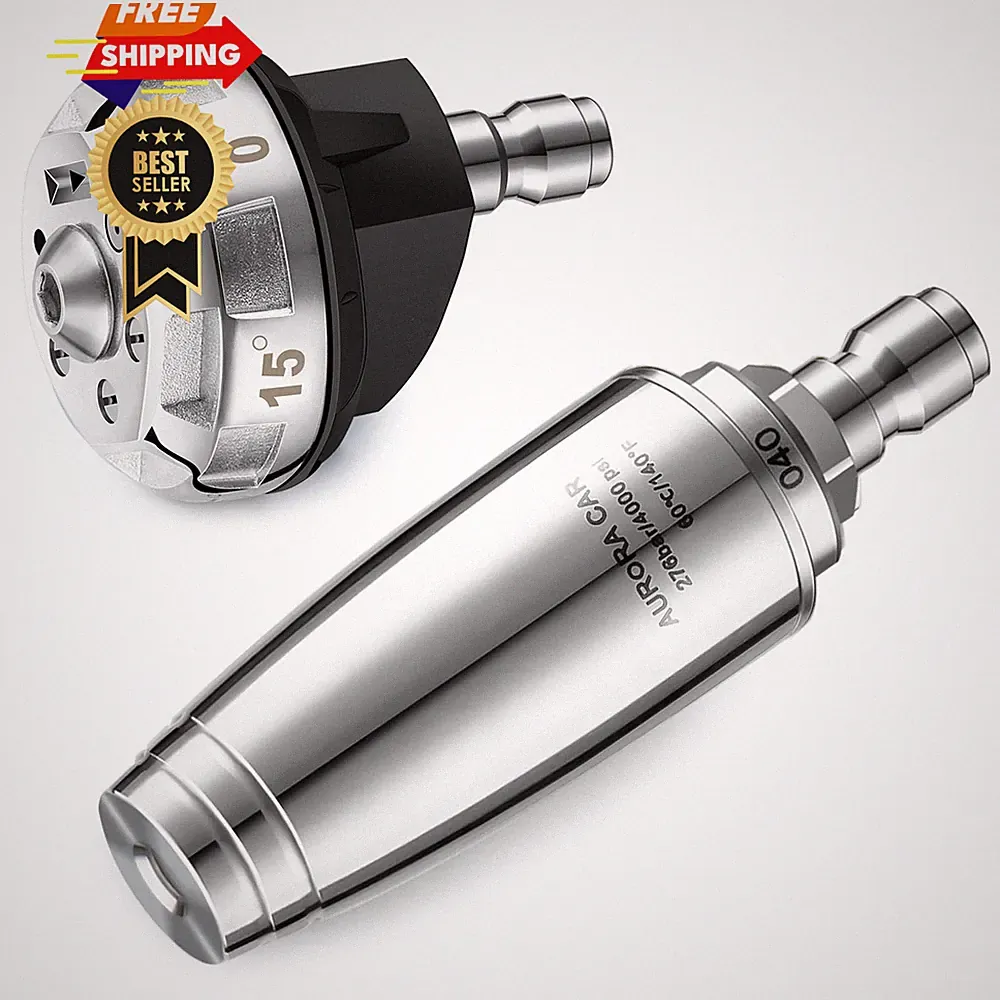 Pressure Washer Nozzle, 4000 PSI Rotating Turbo Nozzle for Compact, ‎Silver