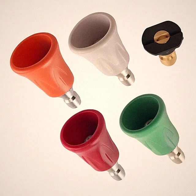 Pressure Washer Nozzle Guard Set 5 Tips 1/4" Quick Connect Anti-Splash